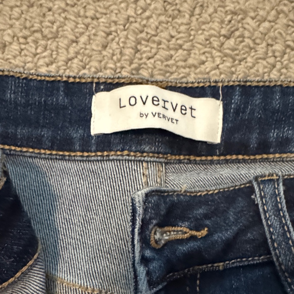 Stylish Dark Blue Women's Straight Leg Jeans - Picture 3 of 4